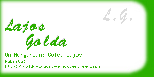 lajos golda business card